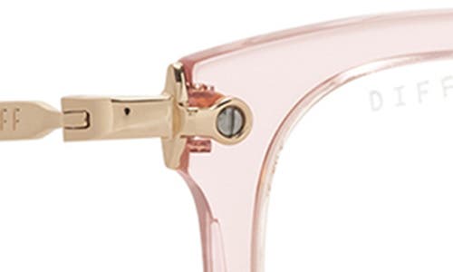Diff Rue 46mm Cat Eye Optical Glasses In Azalea Crystal/clear