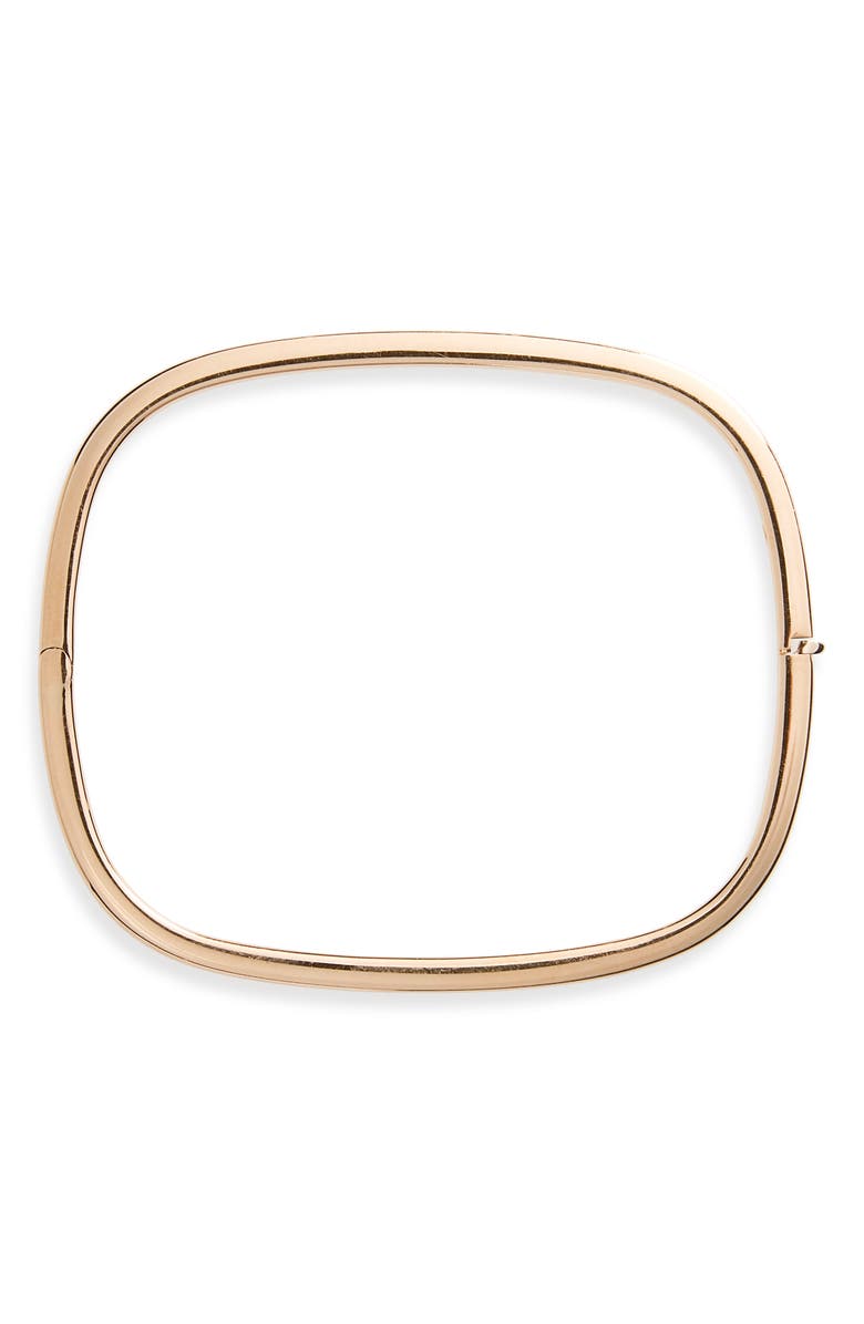 Roberto Coin Square Bangle Bracelet, Main, color, Rose Gold