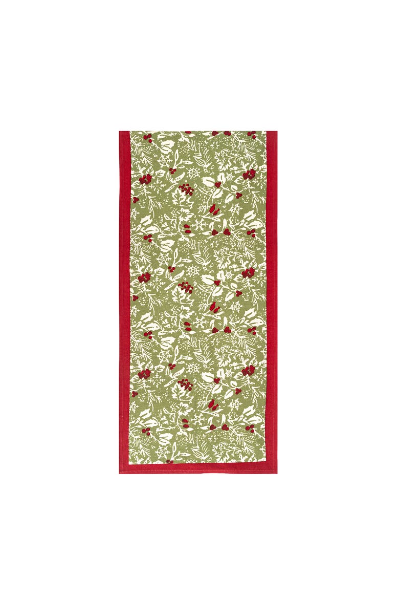 Baies de houx Runner, Main, color, Red/Green 16" x 90"