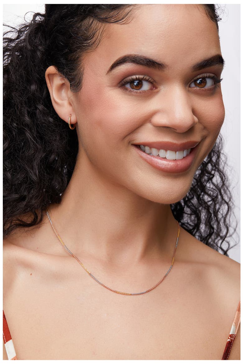 14K Gold Kiera Chain Necklace (Nordstrom Exclusive), Alternate, color, 14K WHITE YELLOW ROSE GOLD