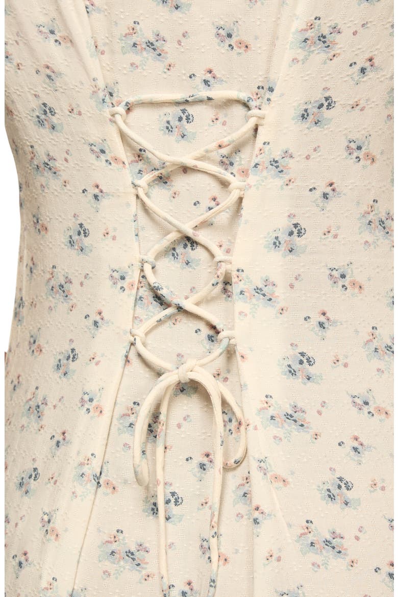 Simone Floral Midi Dress, Alternate, color, CREAM FLORAL