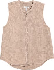 Splendid Ava Cotton Gauze Button-Up Tank
