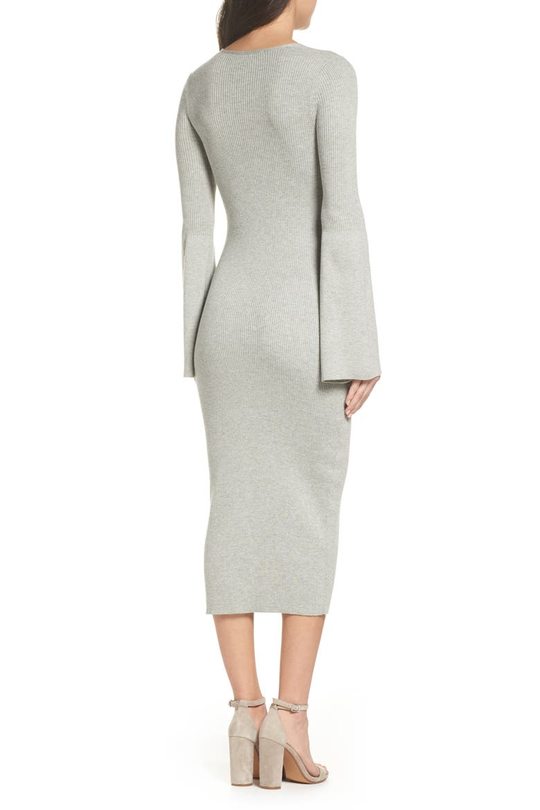 Virgie Knit Midi Dress, Alternate, color, LIGHT GREY MEL