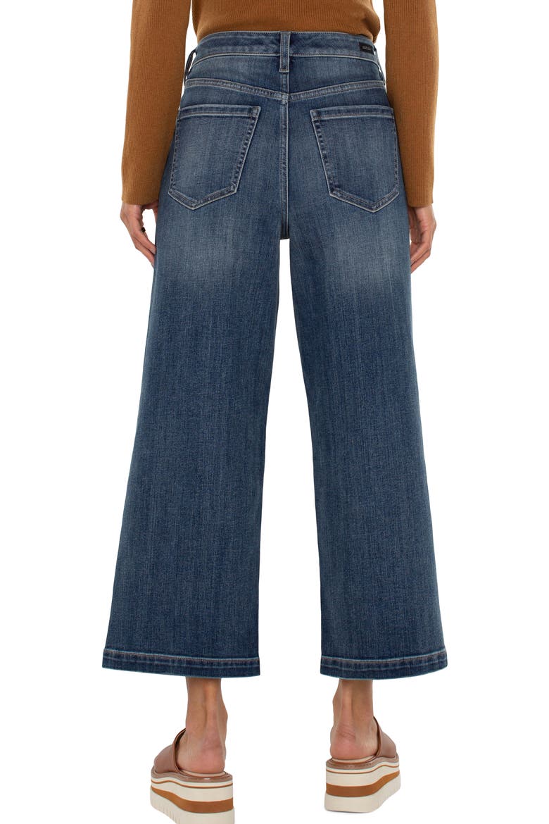 Stride Seamed High Waist Crop Wide Leg Jeans, Alternate, color, JENNY LAKE