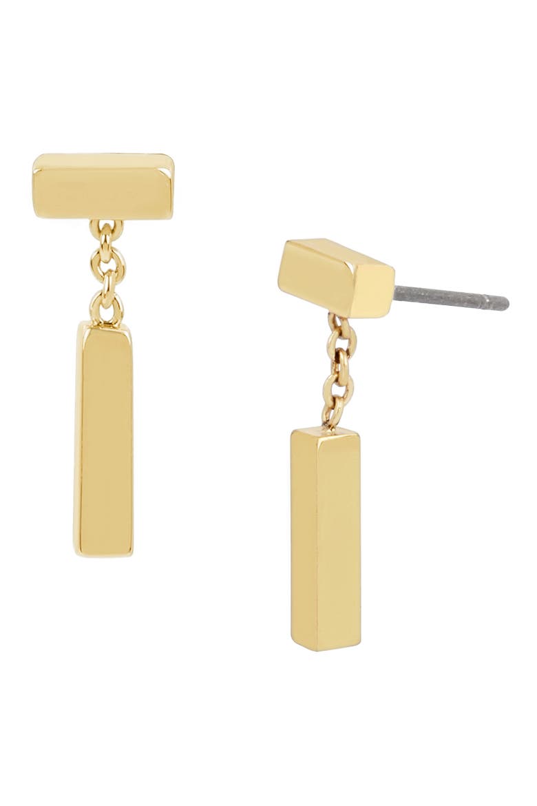 Bar & Chain Drop Earrings, Main, color, GOLD
