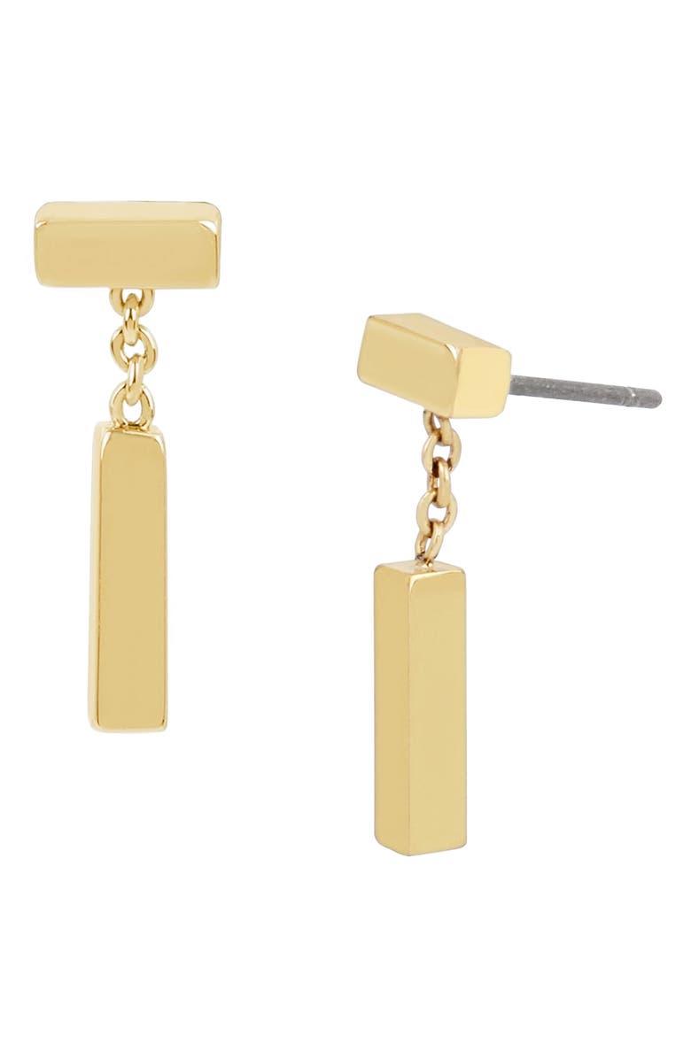 AllSaints Bar & Chain Drop Earrings, Main, color, Gold