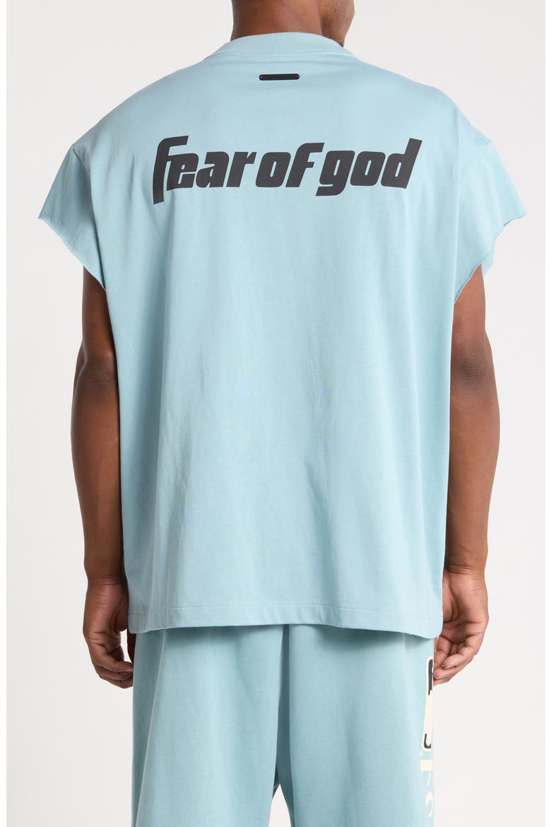 x Franklin '90s Cutoff Cotton T-Shirt, Alternate, color, STONE BLUE