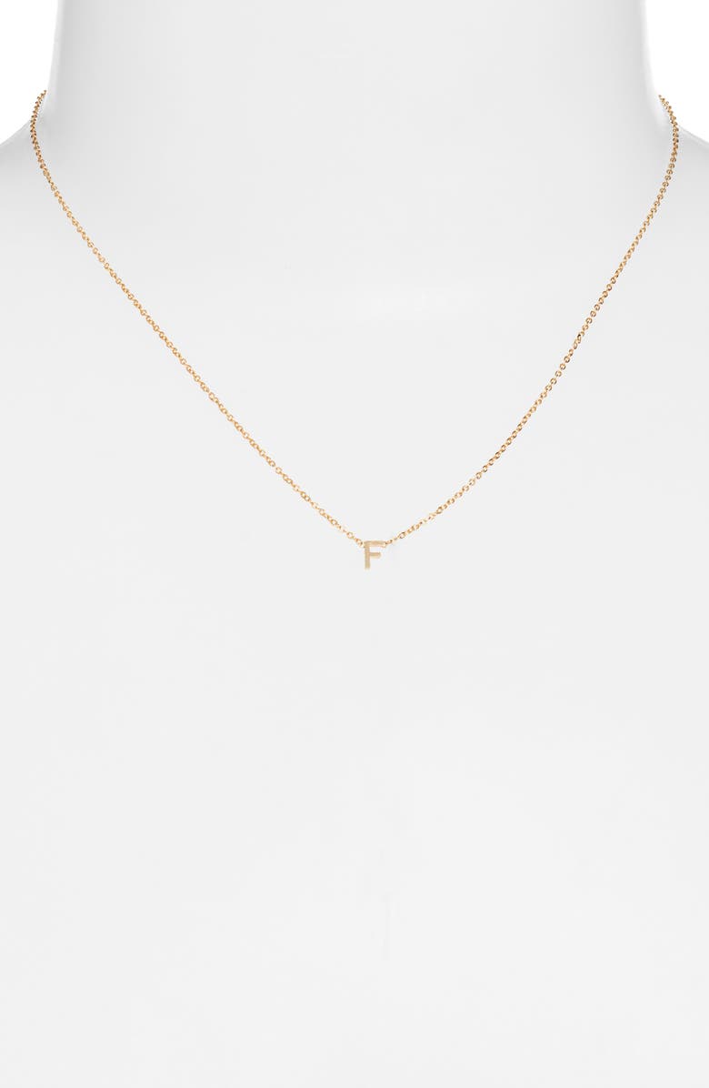 Set & Stones Cheyenne Initial Pendant Necklace, Alternate, color, Gold / F