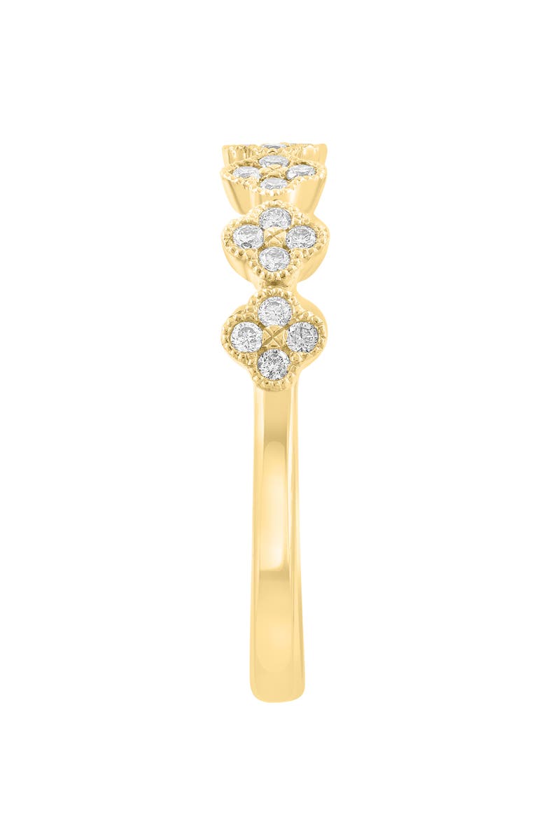 Diamond Quatrefoil Band Ring, Alternate, color, GOLD