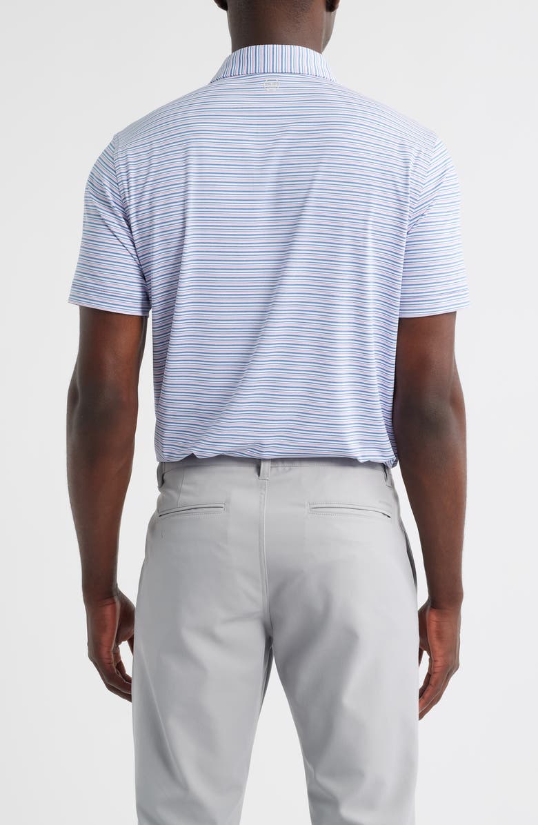 Peter Millar Chase Stripe Performance Jersey Polo, Alternate, color, Lunar Blue