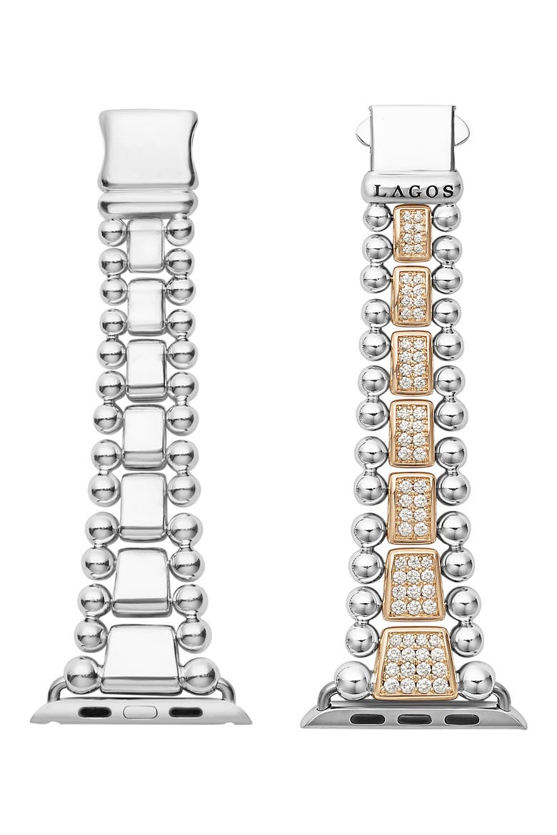 Smart Caviar Diamond Apple Watch® Watchband, Main, color, TWO-TONE