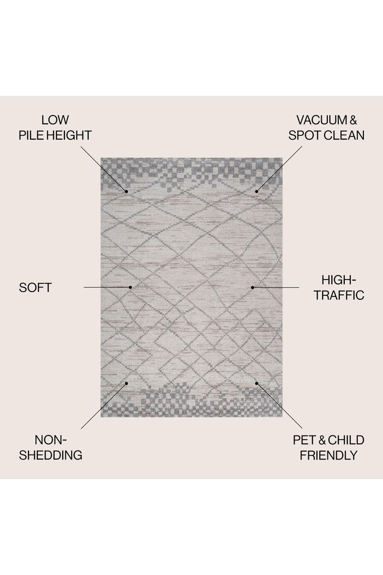 Asilah Moroccan Modern Diamond Area Rug, Alternate, color, Light Gray