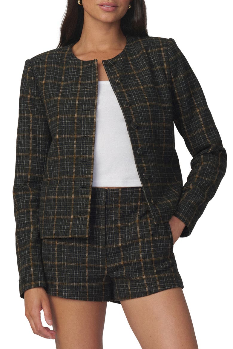 The Scottie Plaid Jacket, Main, color, MOSS MULTI PLAID