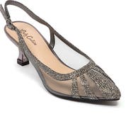 LADY COUTURE Macy Mesh Rhinestone Slingback Pump