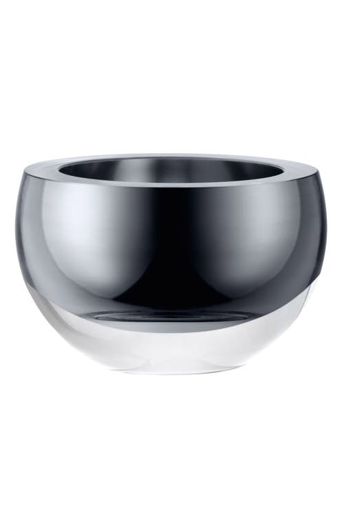 Lsa Platinum Glass Host Bowl In Black