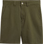 SANTO STUDIO Del Mar Flat Front Stretch Twill Chino Shorts