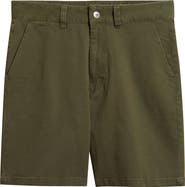 SANTO STUDIO Del Mar Flat Front Stretch Twill Chino Shorts