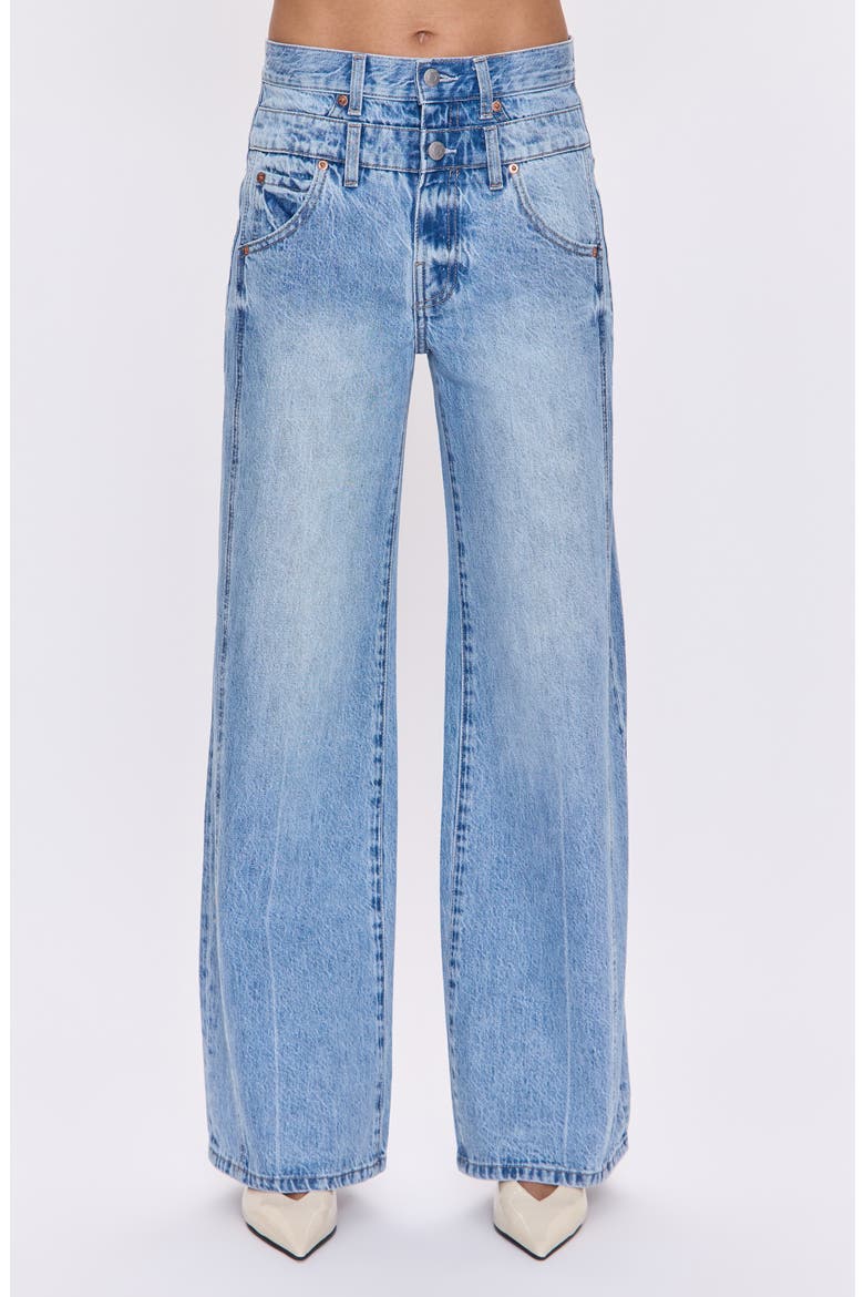 Caleb Double Waistband Wide Leg Jeans, Main, color, ERA