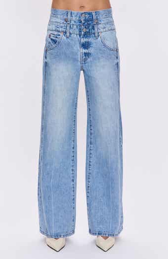 Caleb Double Waistband Wide Leg Jeans
