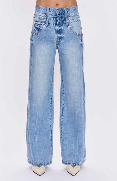 Caleb Double Waistband Wide Leg Jeans