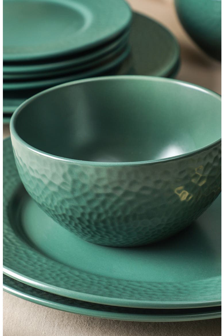 Topaz Stoneware 24-Piece Dinnerware Set, Alternate, color, Smoke Green