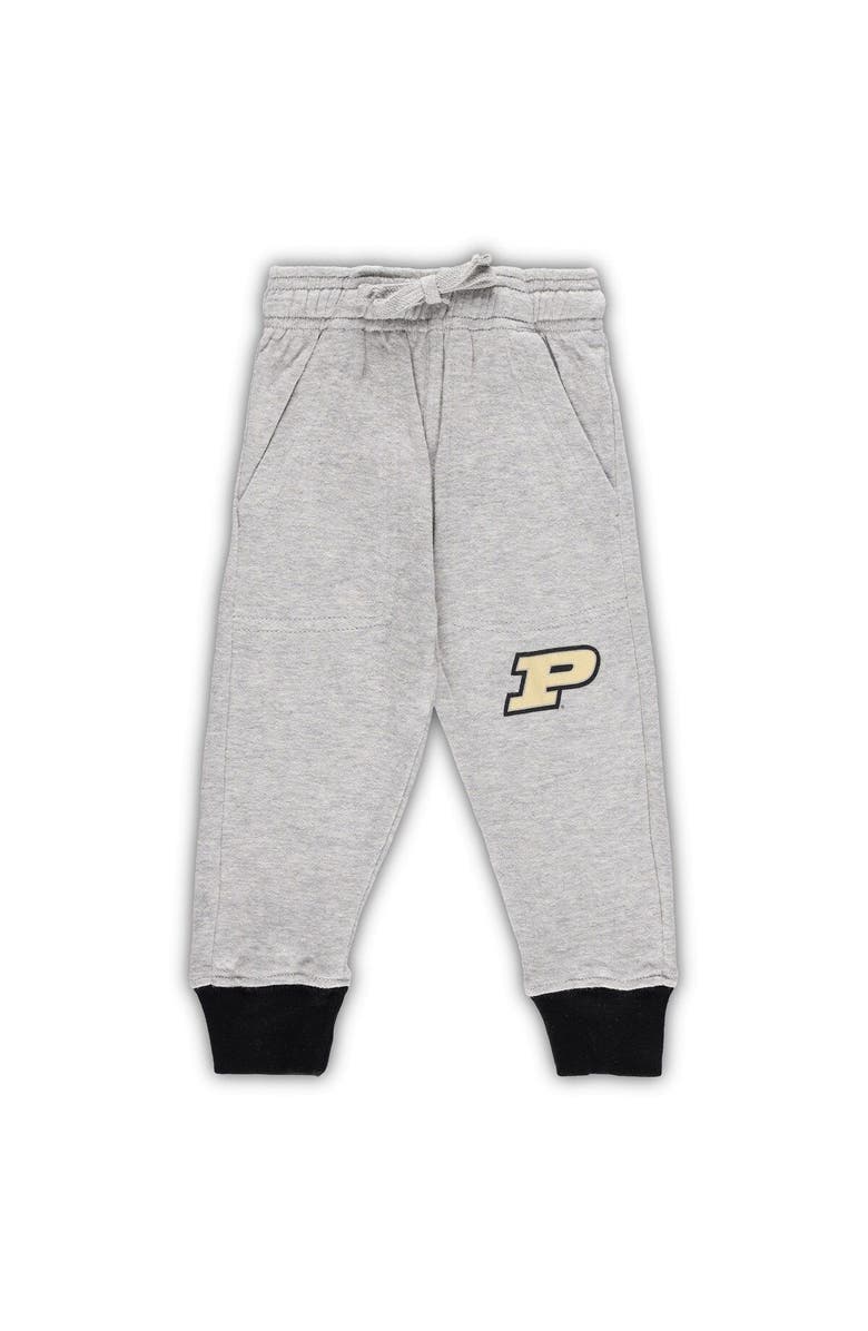 Wes & Willy Infant Wes & Willy Heather Gray Purdue Boilermakers Jie Jie Long Sleeve Bodysuit & Pants Set, Alternate, color, Heather Gray