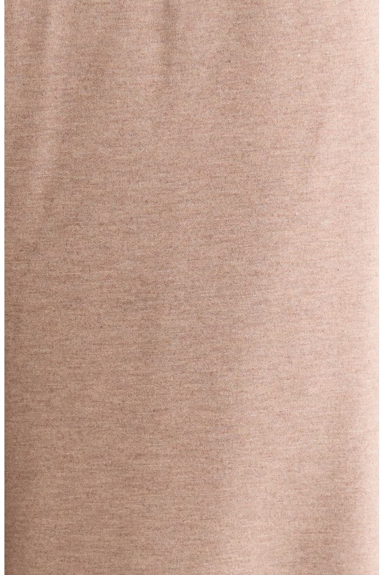 Cozy Fleece Wide Leg Pants, Alternate, color, HTR BROWNIE