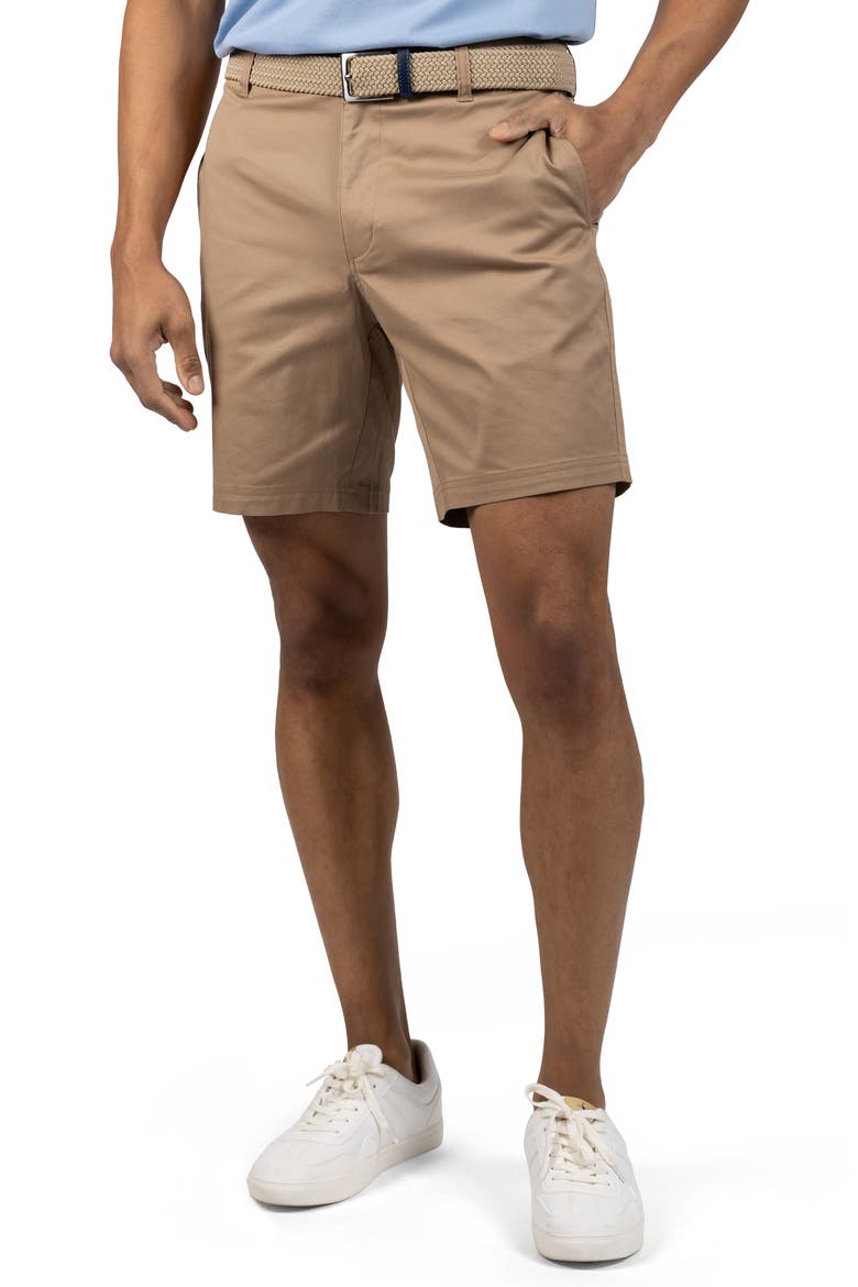 Stretch Cotton Performance Shorts, Main, color, KHAKI