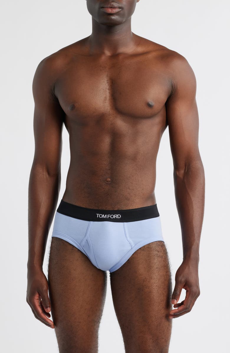 TOM FORD Cotton Stretch Jersey Briefs, Main, color, Lavender