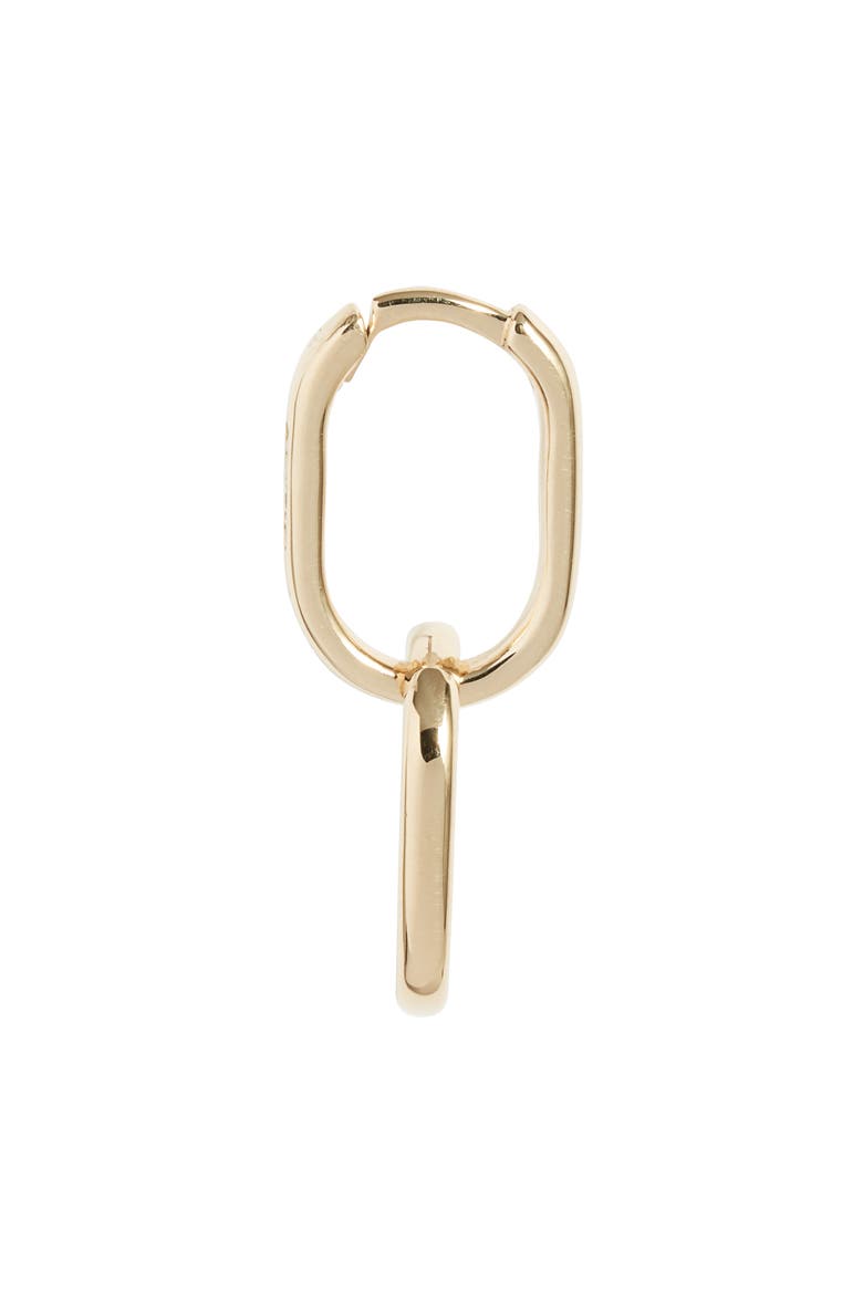 Double Paper Clip Hoop Earrings, Alternate, color, GOLD
