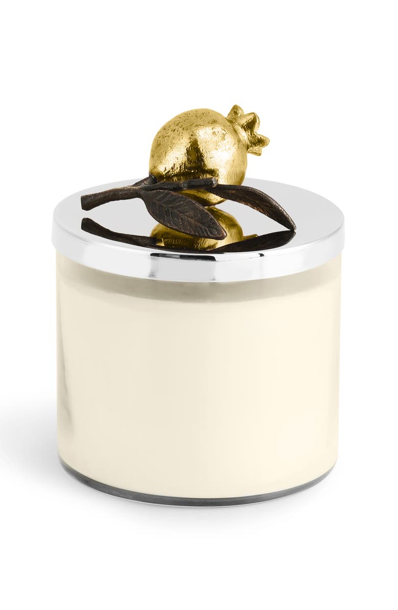 Michael Aram Pomegranate Three-Wick Scented Candle, Alternate, color, Gold/ Silver