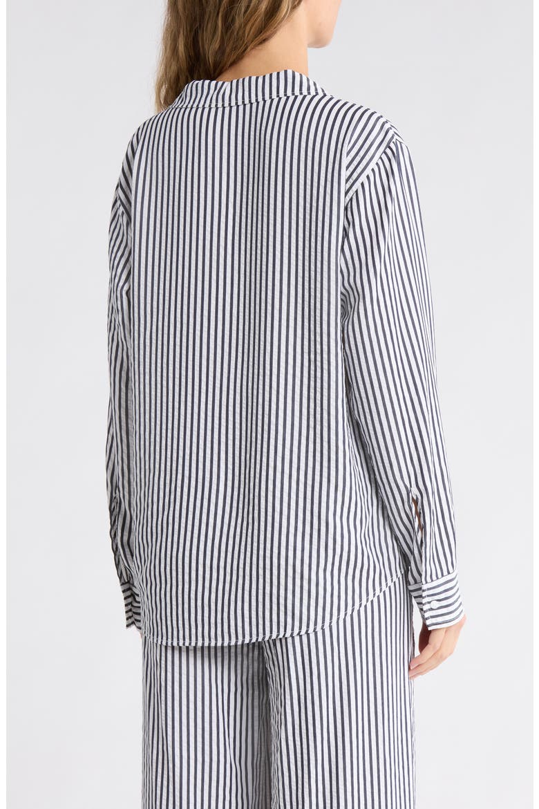 Stripe Seersucker Button-Up Shirt, Alternate, color, NAVY BLUE/ WHITE