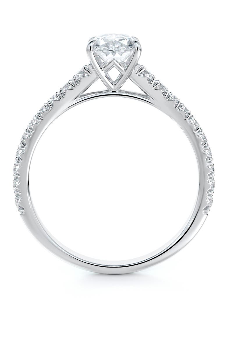 Icon™ Setting Oval Diamond Engagement Ring with Diamond Band, Alternate, color, PLATINUM-D0.50CT