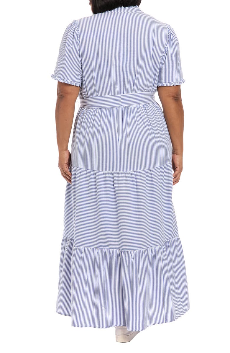 London Times Ruffle Tie Waist Maxi Dress, Alternate, color, 