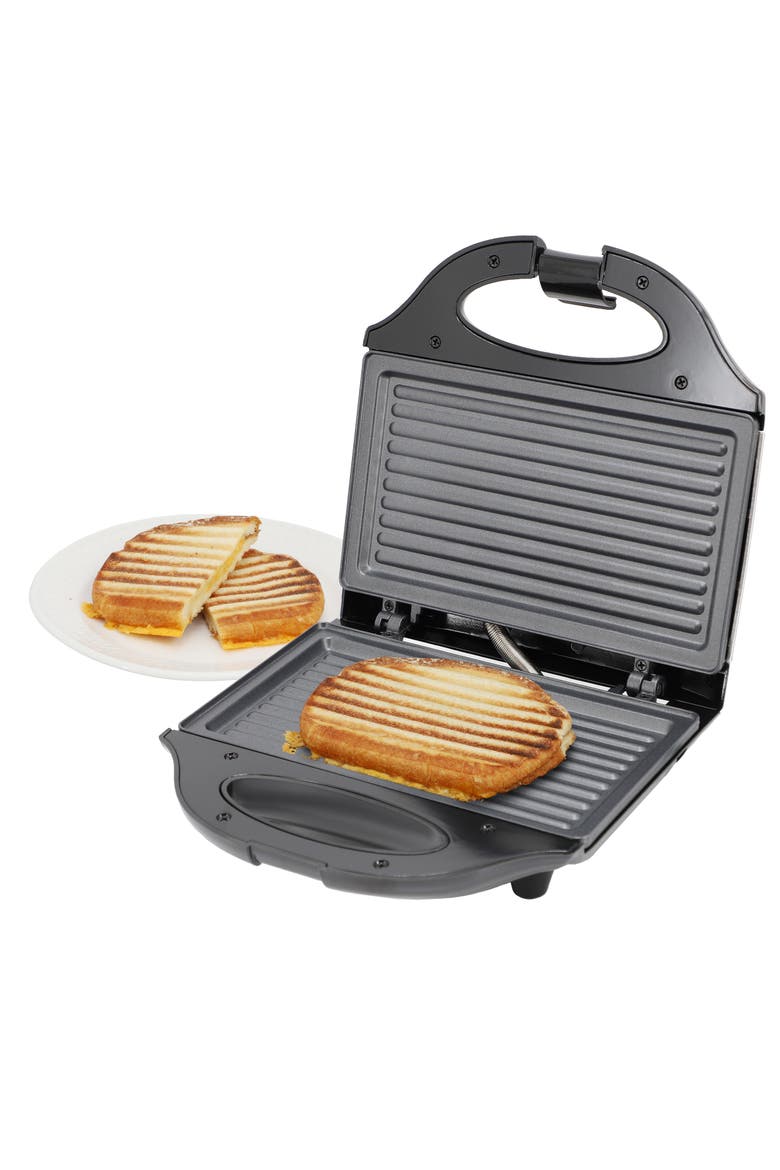 Electric Compact Aluminum Nonstick Sandwich Maker in Black, Main, color, Black