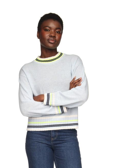 Stitchy Trim Crew Sweater