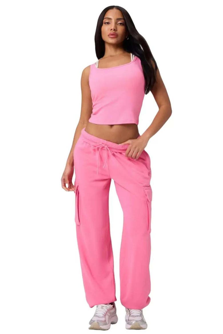 Year Round Terry Cargo Jogger, Alternate, color, Strawberry Milkshake