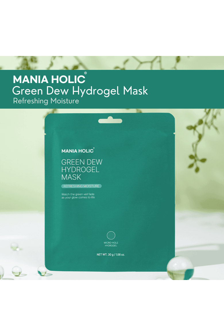 Green Dew Hydrogel Mask, Alternate, color, Green