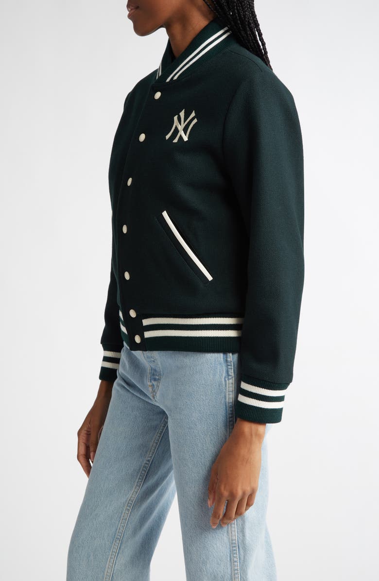 Sporty & Rich YANKEES SERIF VARSITY JACKET, Alternate, color, 