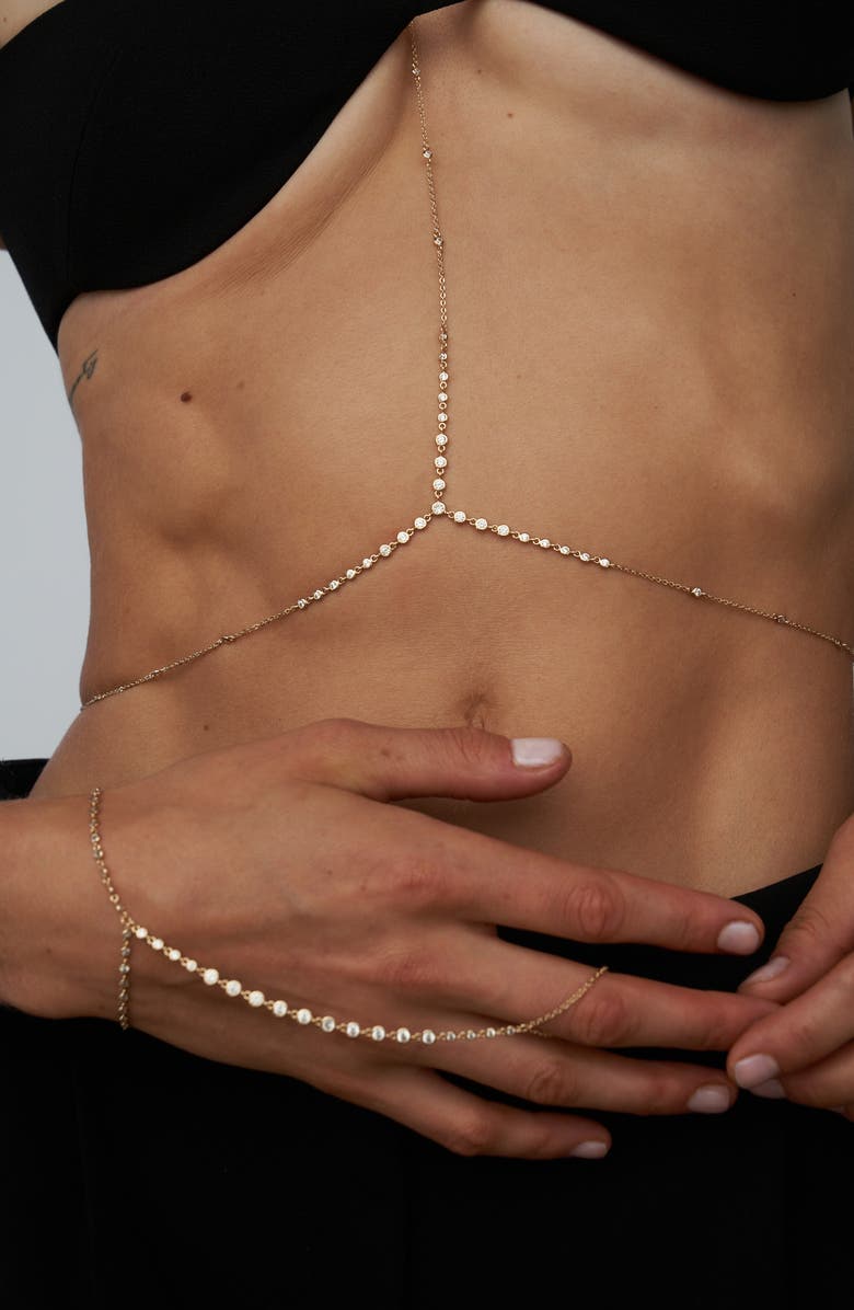 LILI CLASPE Cici Hand Chain, Alternate, color, Gold