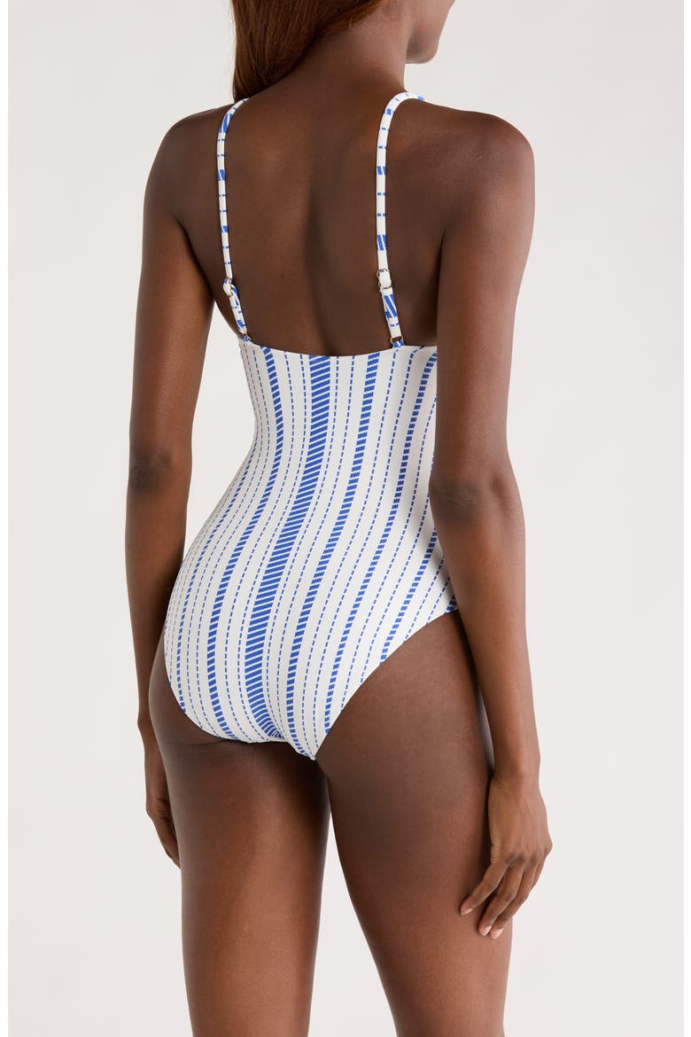 Elene One-Piece Swimsuit, Alternate, color, TIKI AZURE
