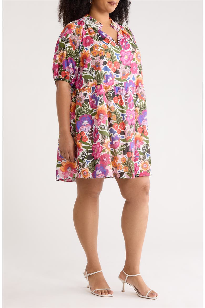 Rendal Floral Jesse Babydoll Dress, Alternate, color, FLORAL-MULTI