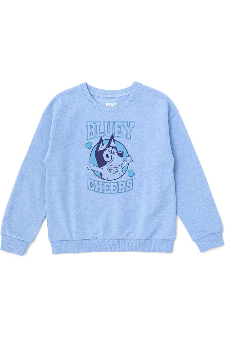 Sweatshirt and Ribbed Leggings Set, Alternate, color, Bluey Heather Blue