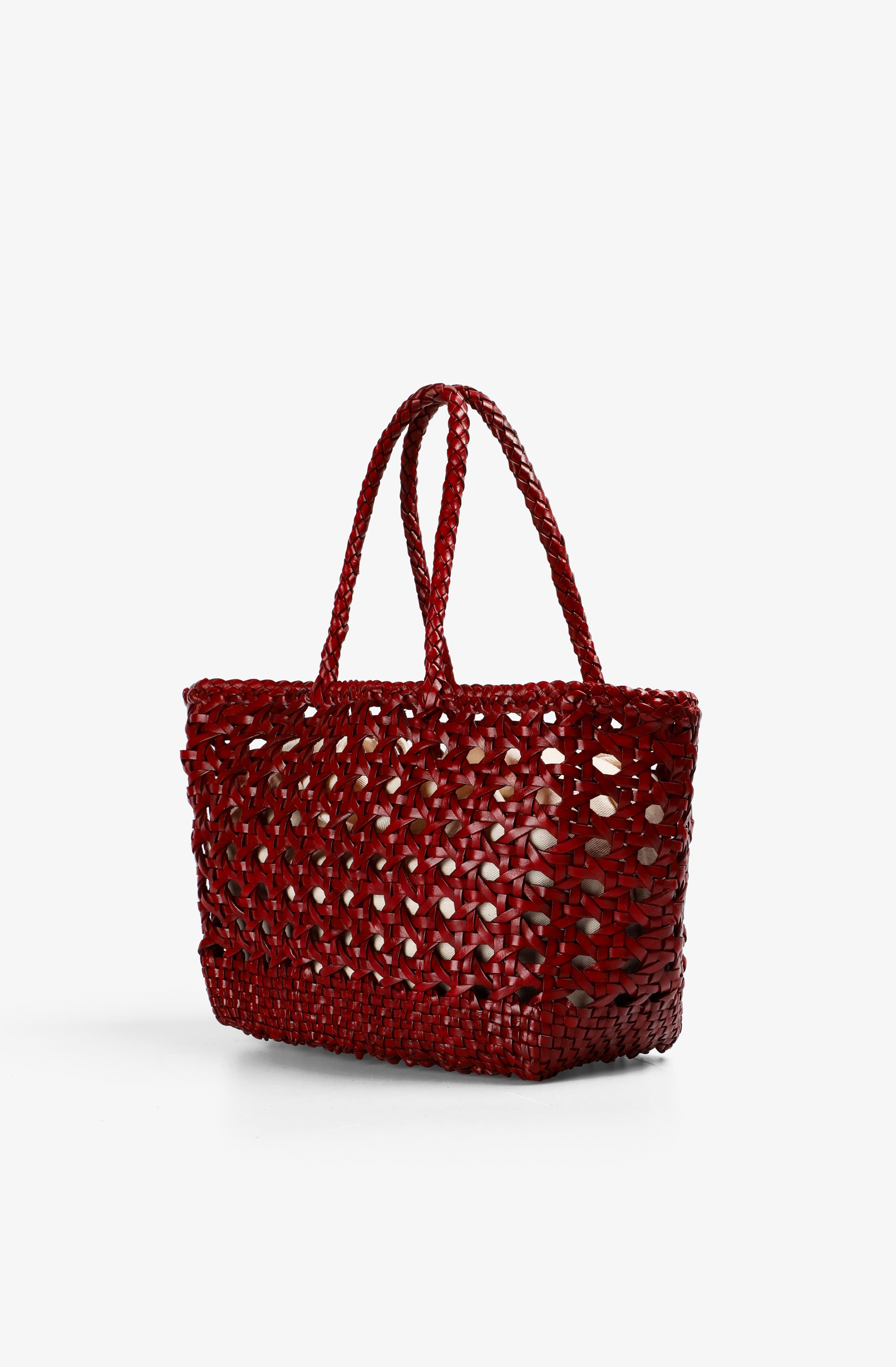 Scalpers Braided Leather Bag, Alternate, color, Darkred