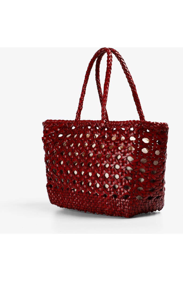 Scalpers Braided Leather Bag, Alternate, color, Darkred