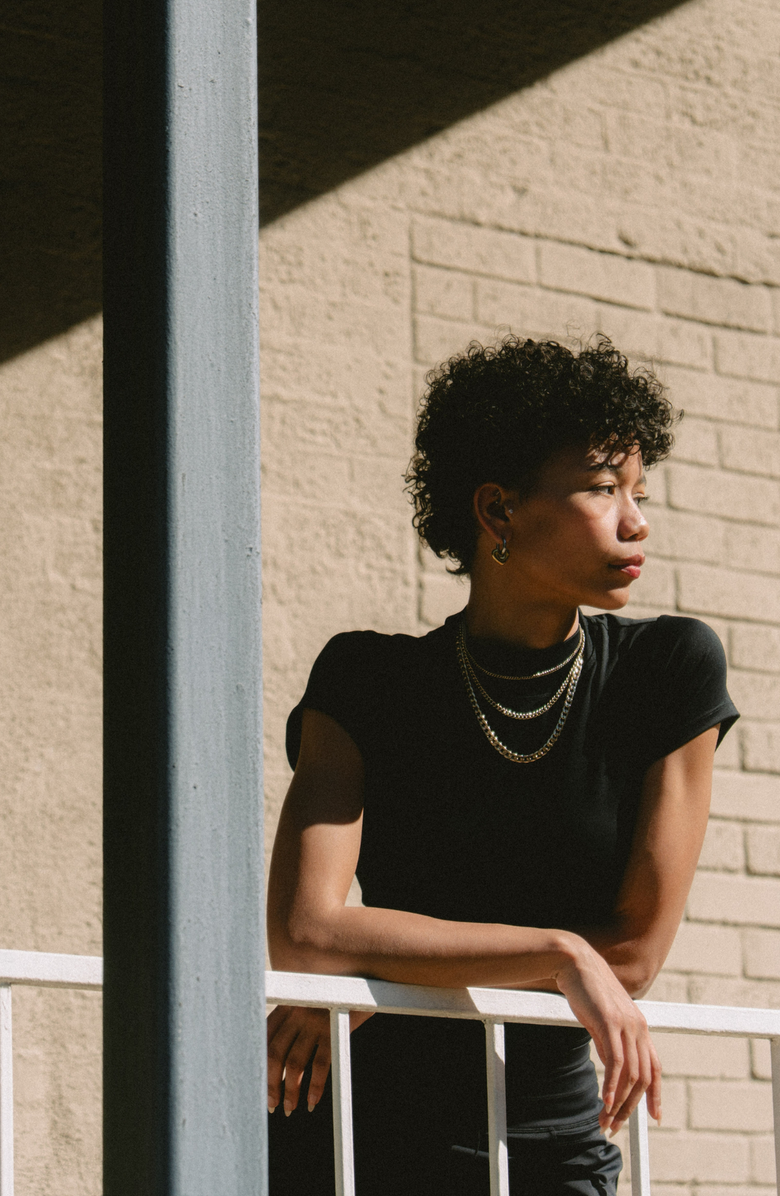 Sierra Madre Golf Ready Mock Neck Short Sleeve Top, Alternate, color, Black