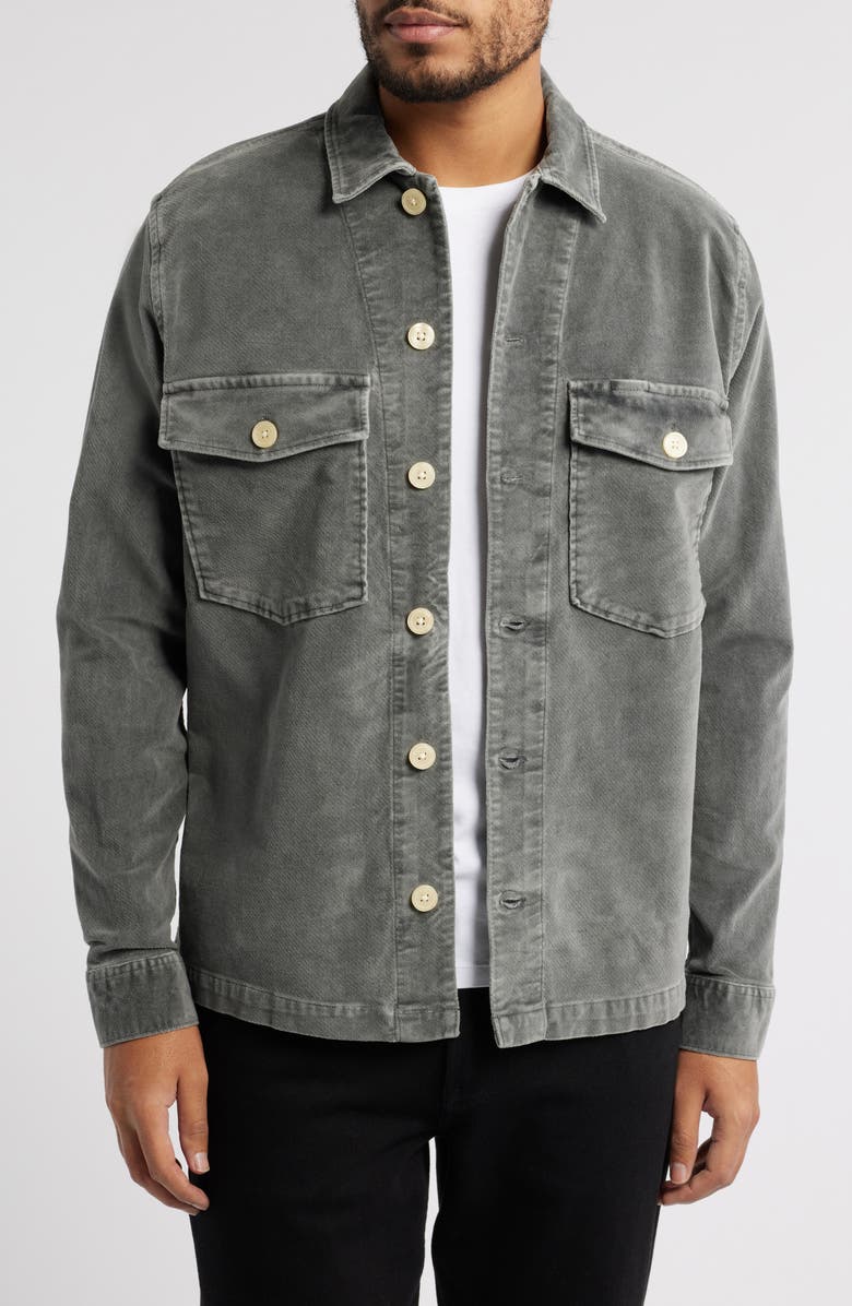AllSaints Harrier Stretch Button-Up Shirt, Main, color, 