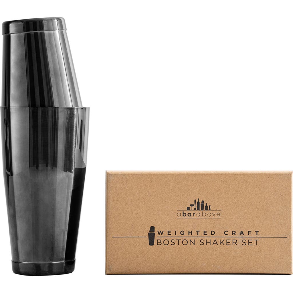 A Bar Above Black Boston Cocktail Shaker Set, Weighted In Black