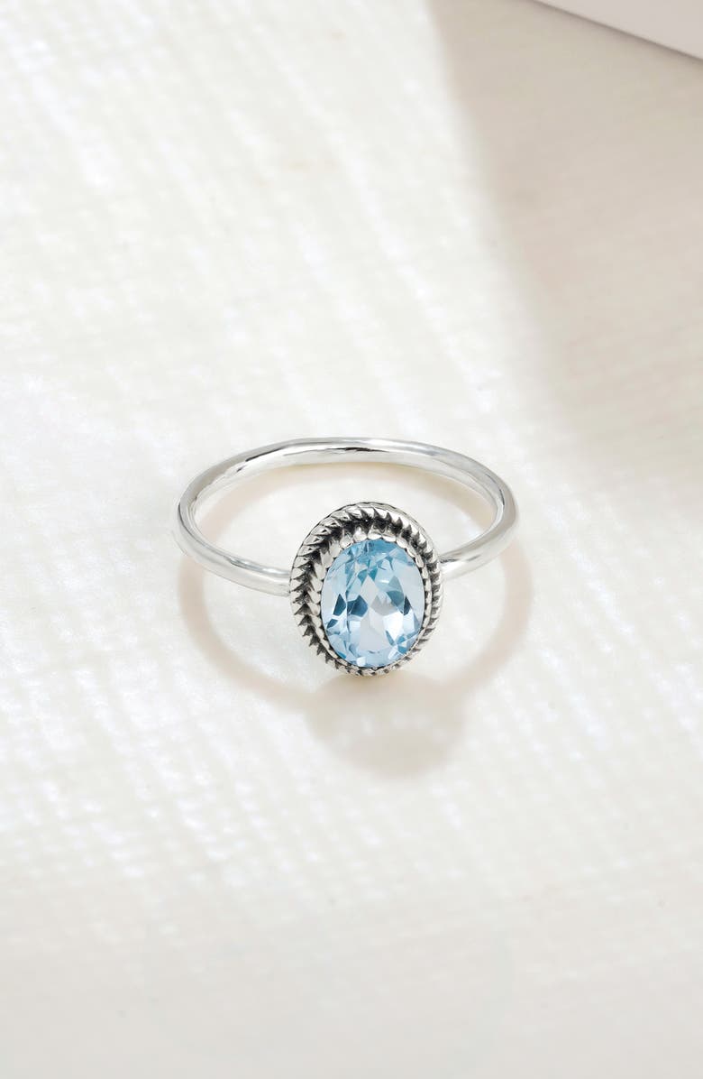 YS GEMS Oval Solitaire Ring, Alternate, color, Turquoise