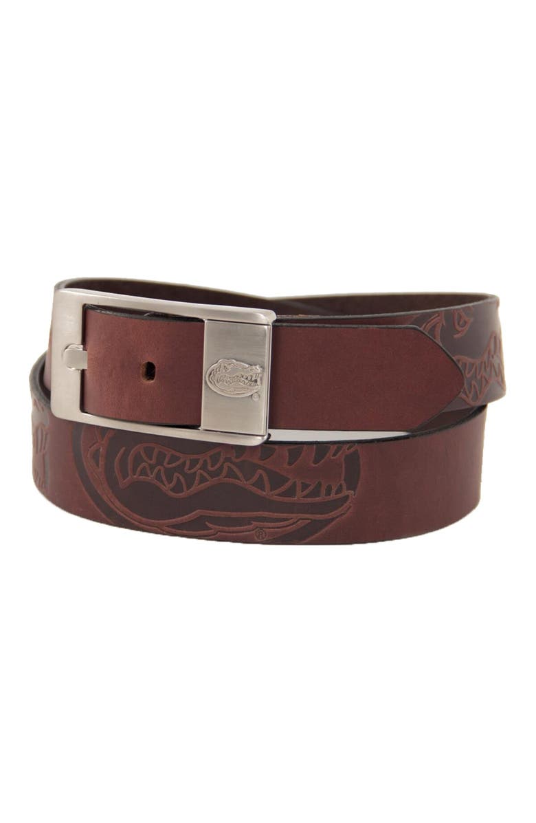 EAGLES WINGS Florida Gators Brandish Leather Belt - Brown, Alternate, color, Brown
